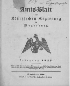 Amts-Blatt der Regierung zu Magdeburg - 1917