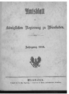 Amtsblatt der Königlichen Regierung zu Wiesbaden - 1916