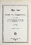 Archiv für Stamm- und Wappenkunde – 1907