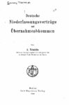 Deutsche Niederlassungsverträge und Übernahmeabkommen – 1908