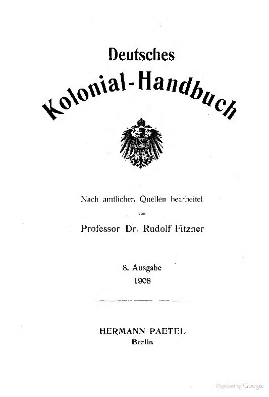 Deutsches Kolonial-Handbuch