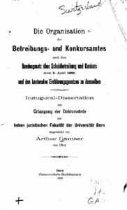 Die Organisation des Betreibungs- und Konkursamtes - 1906
