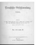 Gesetz-Sammlung für die Königlichen Preußischen Staaten – Jahrgang 1908