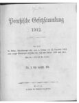 Gesetz-Sammlung für die Königlichen Preußischen Staaten – 1912