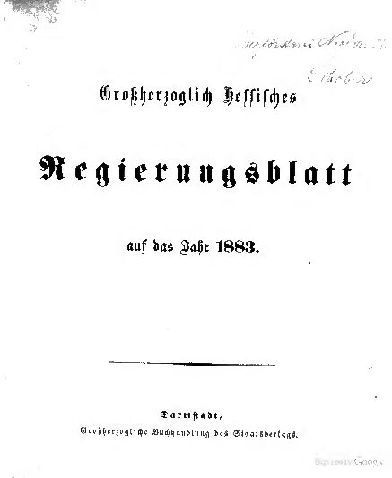 Grossherzoglich hessisches Regierungsblatt