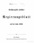 Grossherzoglich hessisches Regierungsblatt – 1896