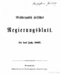 Grossherzoglich hessisches Regierungsblatt – 1897