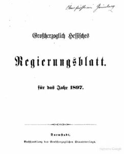 Grossherzoglich hessisches Regierungsblatt