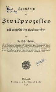 Grundriss des Zivilprozesses mit Einschluss des Konkursrechts - 1907