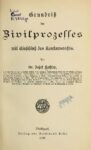 Grundriss des Zivilprozesses mit Einschluss des Konkursrechts – 1907