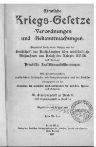 Kriegs-Gesetze - Verordnungen und Bekanntmachungen - Heft VII