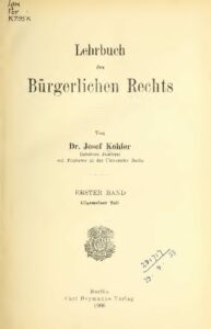 Lehrbuch des bürgerlichen Rechts - 1906