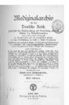 Medizinalarchiv für das Deutsche Reich – 1910