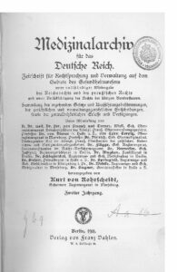 Medizinalarchiv für das Deutsche Reich - 1911