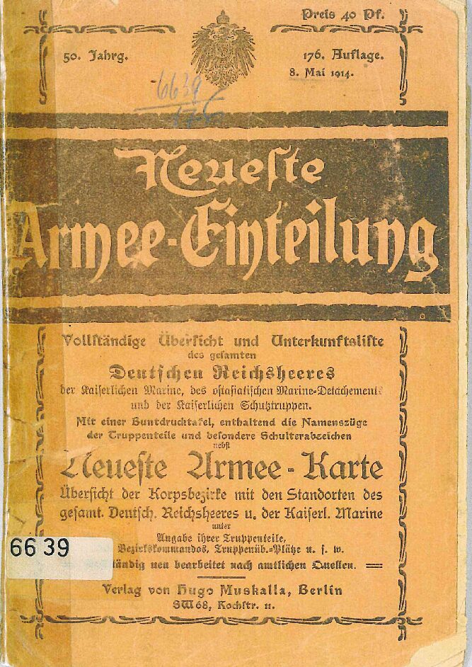 Neueste Armee-Einteilung