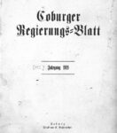 Regierungs-Blatt für das Herzogtum Coburg – 1918