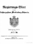 Regierungsblatt für Mecklenburg-Schwerin – Jahrgang 1875