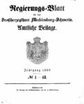 Regierungsblatt für Mecklenburg-Schwerin – Jahrgang 1880