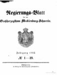 Regierungsblatt für Mecklenburg-Schwerin – Jahrgang 1882