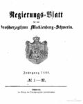 Regierungsblatt für Mecklenburg-Schwerin – Jahrgang 1888