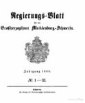 Regierungsblatt für Mecklenburg-Schwerin – Jahrgang 1889
