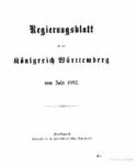 Regierungsblatt für das Königreich Württemberg – Jahrgang 1882