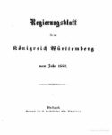 Regierungsblatt für das Königreich Württemberg – Jahrgang 1883