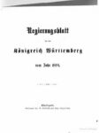 Regierungsblatt für das Königreich Württemberg – Jahrgang 1894