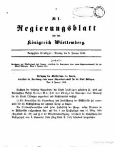 Regierungsblatt für das Königreich Württemberg – Jahrgang 1899