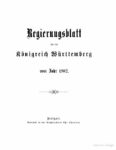 Regierungsblatt für das Königreich Württemberg – Jahrgang 1902