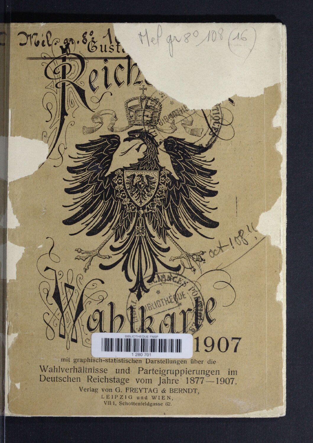 Reichstags - Wahlkarte 1907