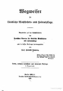 Wegweiser für ländliche Wohlfahrts- und Heimatpflege - 1908