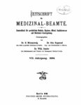 Zeitschrift für Medizinal-Beamte – 1894