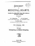 Zeitschrift für Medizinal-Beamte – 1895 – Beilage