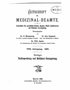 Zeitschrift für Medizinal-Beamte - 1895 - Beilage