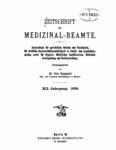 Zeitschrift für Medizinal-Beamte – 1899