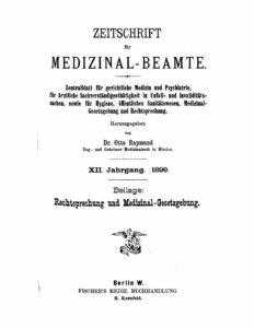 Zeitschrift für Medizinal-Beamte - 1899 - Beilage
