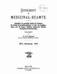 Zeitschrift für Medizinal-Beamte – 1900