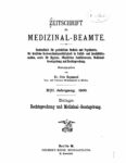 Zeitschrift für Medizinal-Beamte – 1900 – Beilage