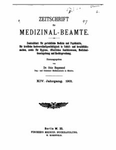 Zeitschrift für Medizinal-Beamte - 1901