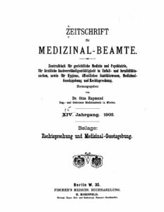 Zeitschrift für Medizinal-Beamte - 1902 - Beilage