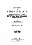 Zeitschrift für Medizinal-Beamte – 1903