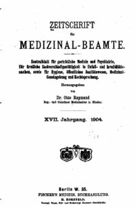 Zeitschrift für Medizinal-Beamte - 1904