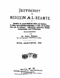 Zeitschrift für Medizinal-Beamte - 1905