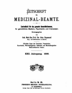 Zeitschrift für Medizinal-Beamte - 1908