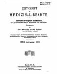 Zeitschrift für Medizinal-Beamte – 1909