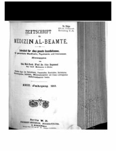 Zeitschrift für Medizinal-Beamte - 1910