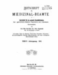 Zeitschrift für Medizinal-Beamte – 1911