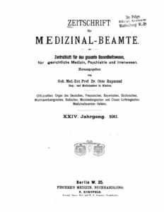 Zeitschrift für Medizinal-Beamte - 1911