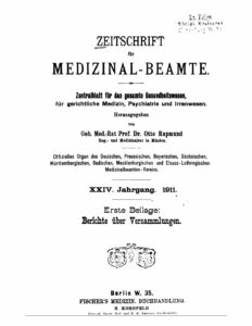 Zeitschrift für Medizinal-Beamte - 1911 - Erste Beilage